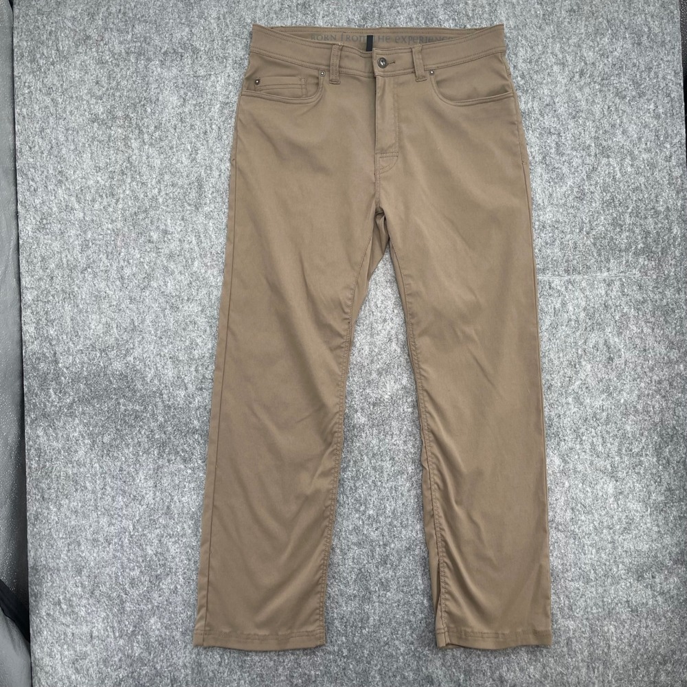 Prana Pants Mens 34x30 Brown Stretch Zion Straight Leg Hiking Slim Fit
